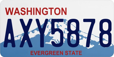 WA license plate AXY5878