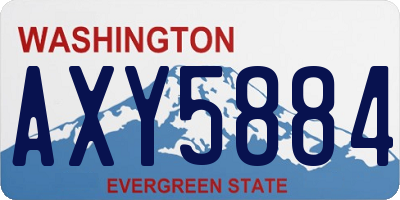 WA license plate AXY5884