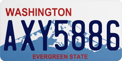 WA license plate AXY5886