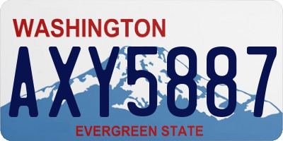 WA license plate AXY5887