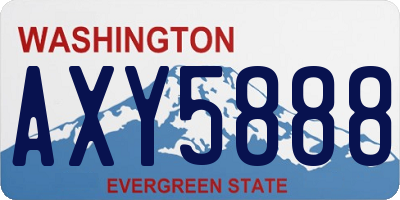WA license plate AXY5888