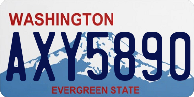 WA license plate AXY5890