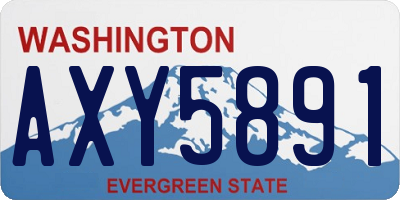 WA license plate AXY5891