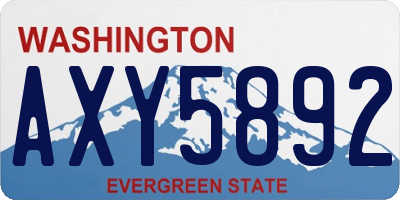 WA license plate AXY5892