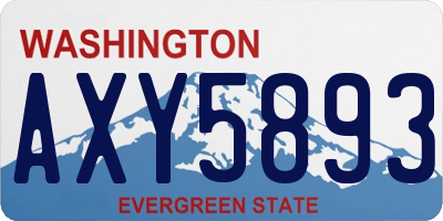 WA license plate AXY5893