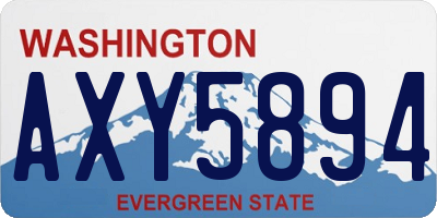 WA license plate AXY5894