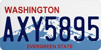 WA license plate AXY5895