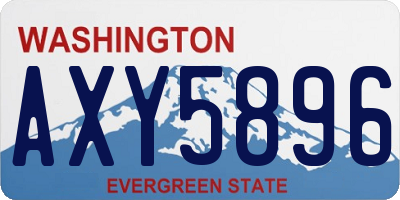 WA license plate AXY5896