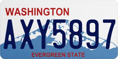 WA license plate AXY5897