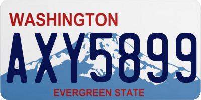 WA license plate AXY5899