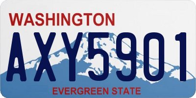 WA license plate AXY5901