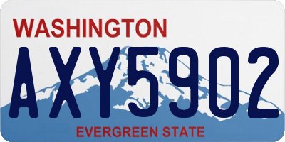 WA license plate AXY5902