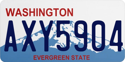 WA license plate AXY5904