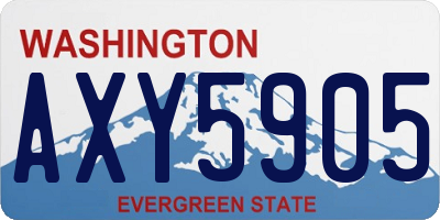 WA license plate AXY5905