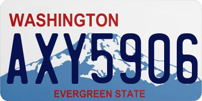 WA license plate AXY5906