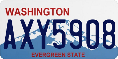 WA license plate AXY5908