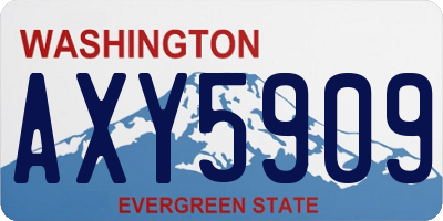 WA license plate AXY5909