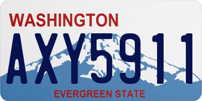 WA license plate AXY5911