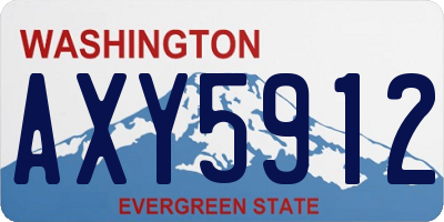 WA license plate AXY5912