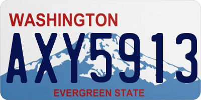 WA license plate AXY5913