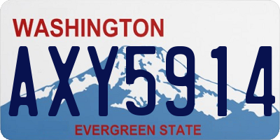 WA license plate AXY5914