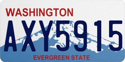 WA license plate AXY5915