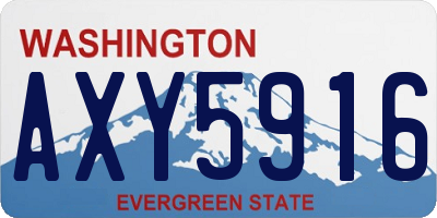 WA license plate AXY5916