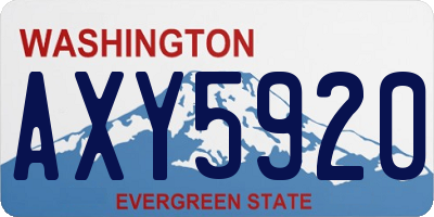 WA license plate AXY5920