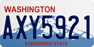 WA license plate AXY5921