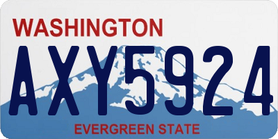 WA license plate AXY5924