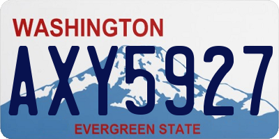 WA license plate AXY5927