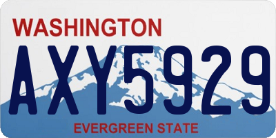 WA license plate AXY5929