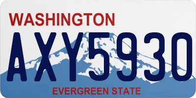 WA license plate AXY5930