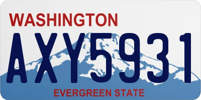 WA license plate AXY5931