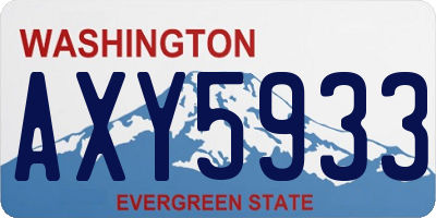 WA license plate AXY5933
