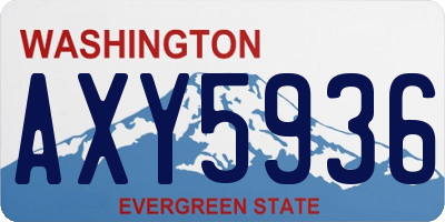 WA license plate AXY5936