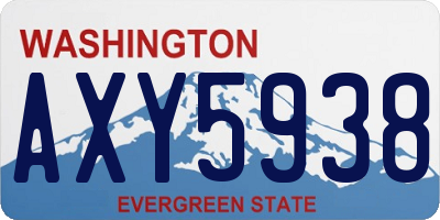 WA license plate AXY5938