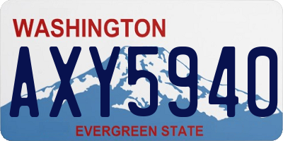 WA license plate AXY5940