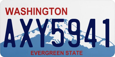 WA license plate AXY5941