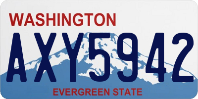 WA license plate AXY5942