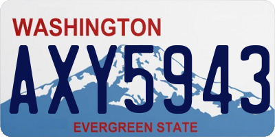 WA license plate AXY5943