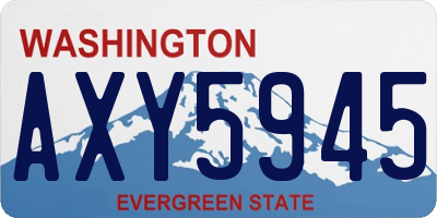 WA license plate AXY5945