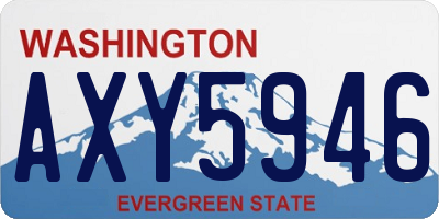 WA license plate AXY5946