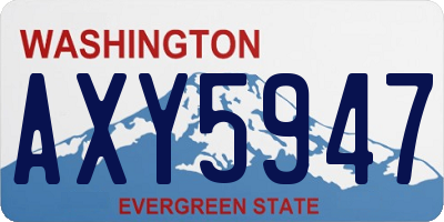 WA license plate AXY5947
