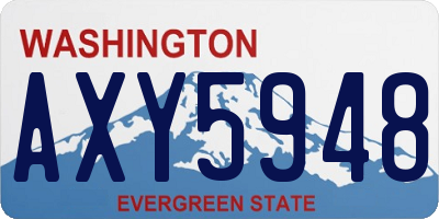 WA license plate AXY5948