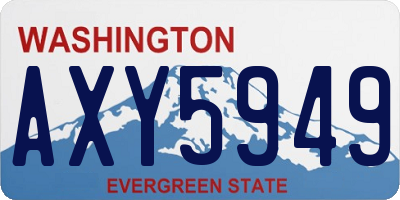 WA license plate AXY5949