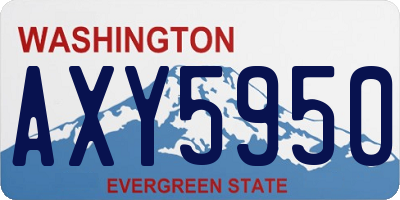 WA license plate AXY5950