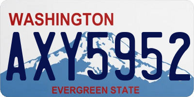 WA license plate AXY5952