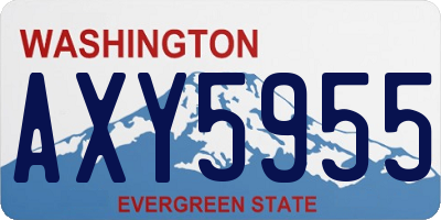 WA license plate AXY5955