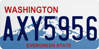 WA license plate AXY5956